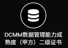 DCMM数据管理能力成熟度（甲方）二级证书